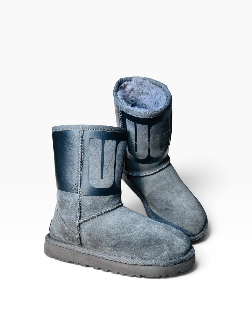 UGG Classic Short Rubber Boot in Charcoal